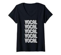 Femme Voix T-Shirt avec Col en V