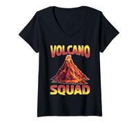 Femme Volcano Squad Expérience de Chimie Scientifique T-Shirt avec Col en V