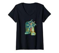 Femme Voltron Distressed Defender T-Shirt avec Col en V