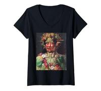 Femme Vordumnus (Vertumno) Giuseppe Arcimboldo Peinture de légumes T-Shirt avec Col en V