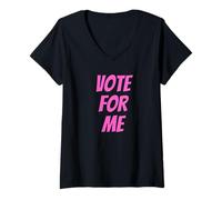 Femme Vote for Me Election Day Student Council Apparel T-Shirt avec Col en V