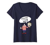 Femme Votez pour Moi ! T-Shirt avec Col en V