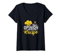 Femme Votre Avis n'était Pas dans ma Recette T-Shirt avec Col en V