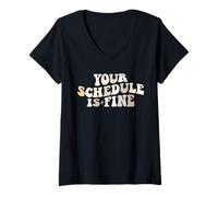 Femme Votre Emploi du Temps est Un Bon conseiller Scolaire Amusant pour la rentrée Scolaire T-Shirt avec Col en V