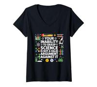 Femme Votre incapacité à saisir le professeur de sciences Chimie Biologie T-Shirt avec Col en V