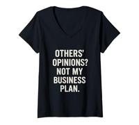 Femme Votre Opinion n'était Pas dans Mon Calendrier Personnalités sarcastiques T-Shirt avec Col en V