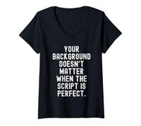 Femme Votre Parcours n'a Pas d'importance Script Perfect Inspirational T-Shirt avec Col en V