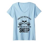 Femme Votre première Erreur a été de Penser Que j'étais l'une des salles de Gym Sheep T-Shirt avec Col en V