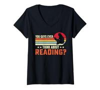 Femme Vous avez déjà pensé à lire T-Shirt avec Col en V