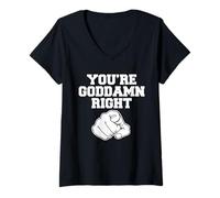 Femme Vous Avez Raison de Dieu T-Shirt avec Col en V