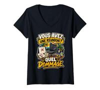 Femme Vous Avez Une Réunion Quel Dommage Humour Retraite Bureau T-Shirt avec Col en V