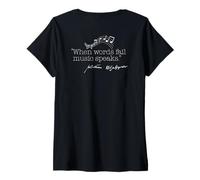 Femme Vous défiez Une Bataille du Wits Shakespeare à l'arrière T-Shirt avec Col en V