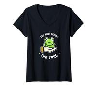 Femme Vous devez Accepter Le mème Grenouille T-Shirt avec Col en V