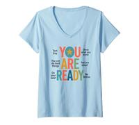 Femme Vous êtes prêt à Tester la Semaine pour Les étudiants et Les Enseignants T-Shirt avec Col en V