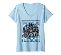 Femme Vous êtes Un Chaton ronronnant, Je Vais Faire rugir des Loups-garous T-Shirt avec Col en V