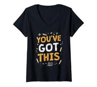 Femme Vous L'avez Compris Enseignant Examen Journée De Test T-Shirt avec Col en V