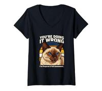 Femme Vous Le Faites Mal, J'Ai préparé Une évaluation complète T-Shirt avec Col en V