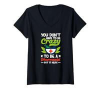 Femme Vous n'avez Pas Besoin d'être Fou pour être Un pharmacien, mais Cela Aide T-Shirt avec Col en V