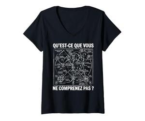 Femme Vous ne comprenez Pas Comptable comptabilité compta Drôle T-Shirt avec Col en V