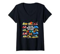 Femme Vous ne Pouvez jamais Avoir trop de camions, camions de Construction, garçons T-Shirt avec Col en V