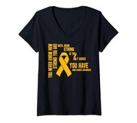 Femme Vous ne Savez jamais à Quel Point Vous êtes Fort Cancer des os T-Shirt avec Col en V