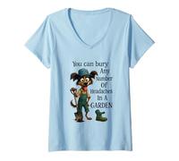 Femme Vous Pouvez enterrer n'importe Quel Nombre de maux de tête T-Shirt avec Col en V