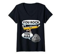 Femme Vous Rockez, Vous Gouvernez! Autonomiser La Musique T-Shirt avec Col en V