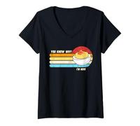 Femme Vous Savez Pourquoi Je suis là, des œufs farcis Amusants pour Thanksgiving T-Shirt avec Col en V