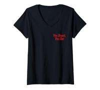 Femme VOX POPULI VOX Dei Phrase Latine T-Shirt avec Col en V