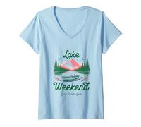 Femme Voyage de Vacances Lake Weekend San Francisco Californie T-Shirt avec Col en V