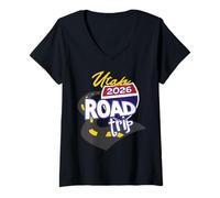 Femme Voyage en Route en Utah 2026 T-Shirt avec Col en V