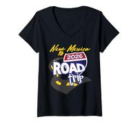 Femme Voyage en Voiture au Nouveau-Mexique 2026 T-Shirt avec Col en V