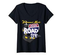 Femme Voyage sur la Route du National Mall 2026 T-Shirt avec Col en V