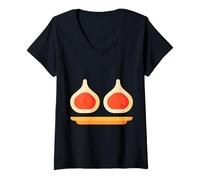 Femme Vraiment comme Modak Sweet Dumpling Lord Ganesh T-Shirt avec Col en V