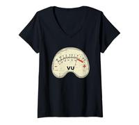 Femme Vu-Meter Decibel Audio Technicien Engineer Sound Engineer T-Shirt avec Col en V