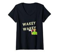 Femme Wakey Wakey T-Shirt avec Col en V