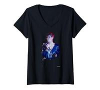 Femme Walk on par la chanteuse Dionne Warwick par Michael Grecco T-Shirt avec Col en V