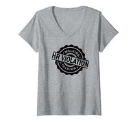 Femme Walking HR Violation Shirt Funny Employee Collaborer T-Shirt avec Col en V