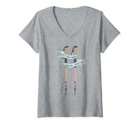 Femme Walking is man's best medicine citation Hippocrate T-Shirt avec Col en V