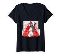 Femme Walking the Red Road - Anime indien indien Pride T-Shirt avec Col en V