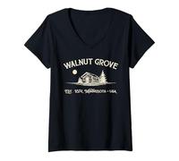 Femme Walnut Grove, Minnesota, États-Unis, est né en 1874 T-Shirt avec Col en V