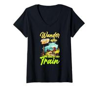 Femme WANDER OFTEN WONDER WHY I DIDN'T TRAIN T-Shirt avec Col en V