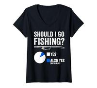 Femme Warning Peut Parler spontanément d'avions Funny Pilot T-Shirt avec Col en V