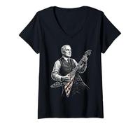 Femme Warren G Harding Guitare T-Shirt avec Col en V