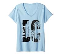 Femme Washington DC Capitale City Skyline Arbres T-Shirt avec Col en V