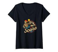 Femme Water Polo Teen Player Funny Agressive Citation Sink Or Score T-Shirt avec Col en V