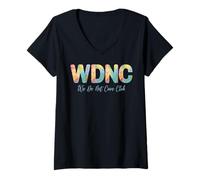 Femme WDNC Club We Do Not Care Club Ménopause Assortie T-Shirt avec Col en V