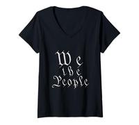 Femme We are People United in Diversity and Acceptance T-Shirt avec Col en V