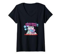 Femme We Don't Do Couettes - Trevor and Simon's Laundry Service T-Shirt avec Col en V
