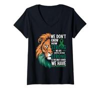 Femme We Dont Know How Strong We Are Until Strong Is Mental Health T-Shirt avec Col en V